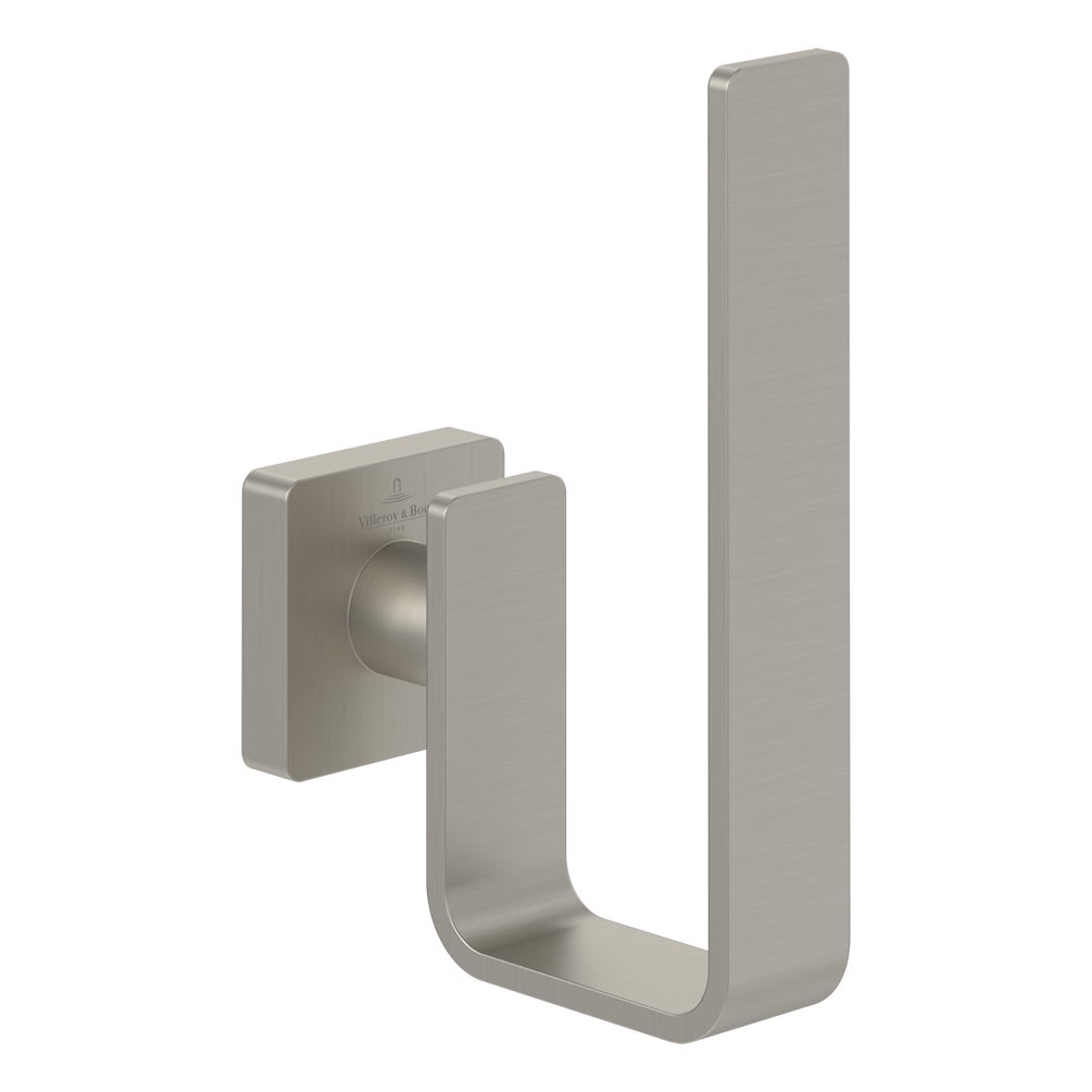 Cutout image of Villeroy & Boch Elements Striking Brushed Nickel Spare Toilet Roll Holder
